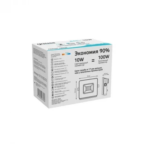 Прожектор уличный Gauss Elementary 613100210 (LED, 220V, IP65)