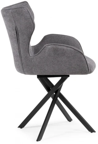 Стул Woodville на металлокаркасе Карлайл крутящийся серый / черный 551070