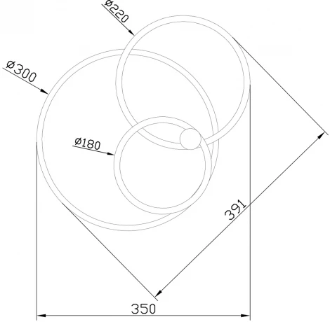 Потолочный светильник светодиодный с пультом Escada CONTOUR 10213/2LED BL White (регулировка яркости, 220V)