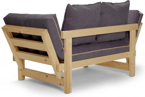 Кушетка Arsko Свен сосна серый вельвет