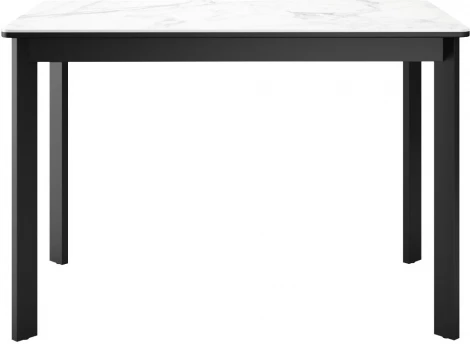 Стол DikLine LK110 Керамика Белый мрамор/подстолье черное/опоры черные арт.00-00073631