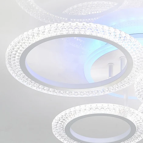 Потолочная люстра Natali Kovaltseva LED LAMPS 81407 80W, белый, LED с RGB подсветкой
