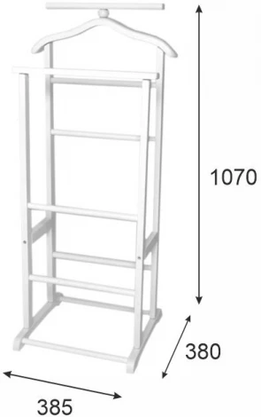 Вешалка костюмная В 9Н белый Mebelik арт.006520