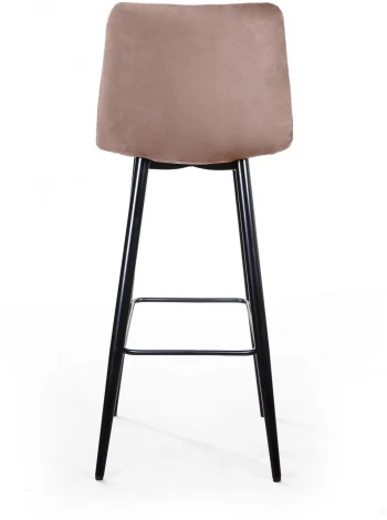 Стул барный UNO, бархат бежевый 5/ чёрный конус Top Concept UNO 78449