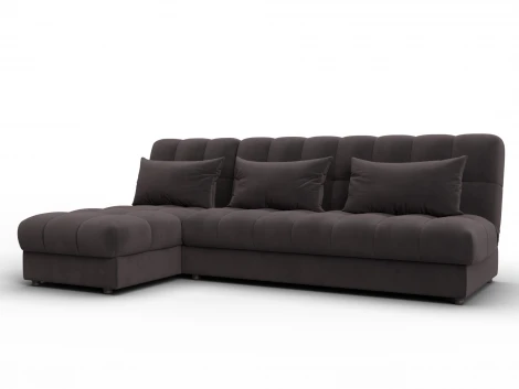 Диван угловой Лига-116 НПБ угол левый (ДСП,ЛДСП,Велюр/Коричневый) Лига Диванов 136955L