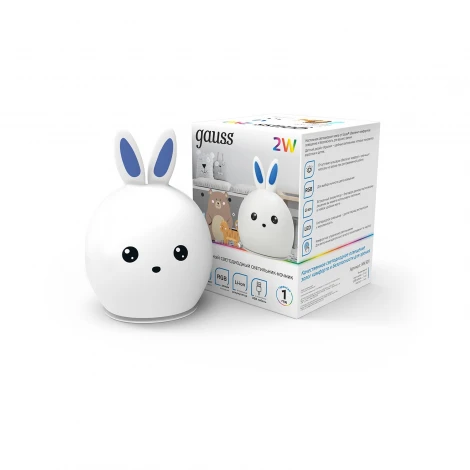 Ночник настольный светодиодный RGB с сенсорным выключателем Gauss NN301