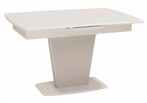 Стол на тумбе Валмиера мускат структурный / массив латте