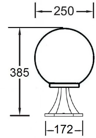 Наземный фонарь Oasis Light GLOBO S 88204S SB1 Bl (220V, шар, IP44)