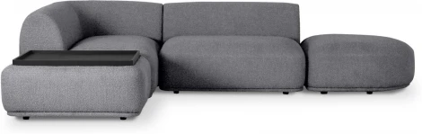 Диван Fabro ОГОГО (арт.853891), (Букле,Ткань/Темно-серый)