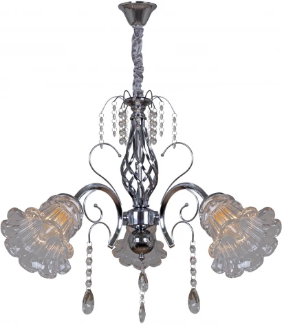 Подвесная люстра Reluce 02349-0.4-03 CR+CL (220V, на цепи)