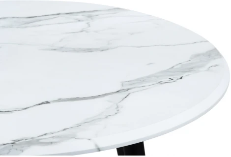 Деревянный стол Notta Абилин 90х76 мрамор белый / черный матовый 517037