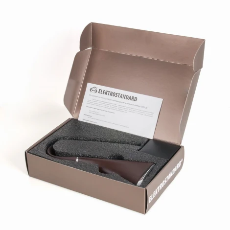 Офисная настольная лампа светодиодная коричневый с будильником Elektrostandard ELARA TL90220 (диммер, сенсорный выключатель)