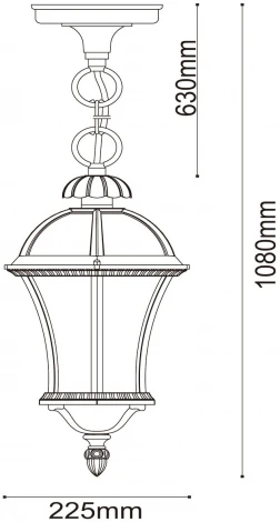 Уличный светильник подвесной DeMarkt Сандра 811010301