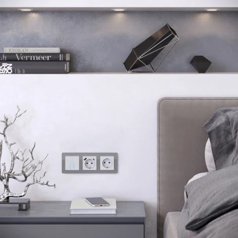 Рамка на 3 поста Acrylic (графит) Werkel W0032704 (a059323)