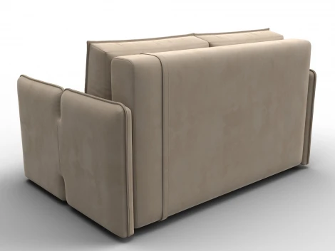 Диван прямой Лига-117 (ЛДСП,Брус,Фанера,Велюр/Бежевый) Лига Диванов 137009