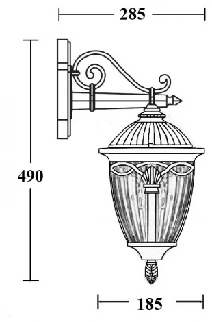 Настенный фонарь уличный IP44 Oasis Light FES 86302 02 Bl (220V, фонарь)