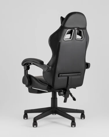 Кресло спортивное TopChairs Prophet с оттоманкой черный арт.УТ000039479