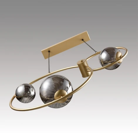 Подвесной светильник Lumion Ornato 8036/3 шампань/дымчатый, металл/стекло G9 3*35W 220V (на проводе, шарики)