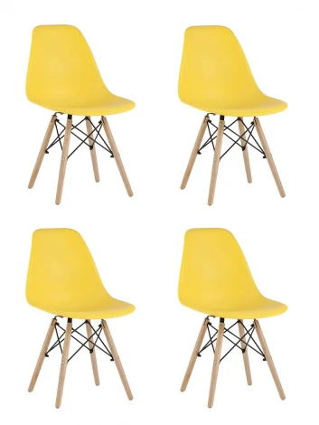 Стул Eames Style DSW желтый x4 (разборный каркас) Stool Group арт.УТ000037604