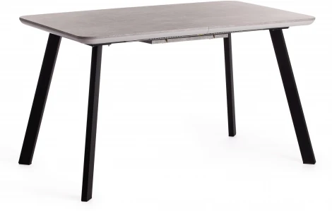 Стол обеденный NELSON МДФ/ЛДСП/металл, 128-170х80х75 см, Бетон/Черный Tetchair 18994