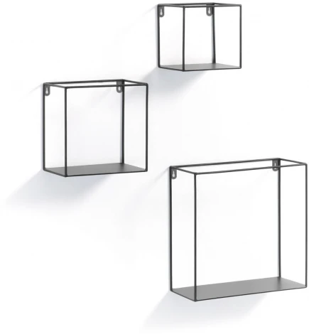 Полка La Forma (ex Julia Grup) Nils (Черный/ Металл,Сталь)