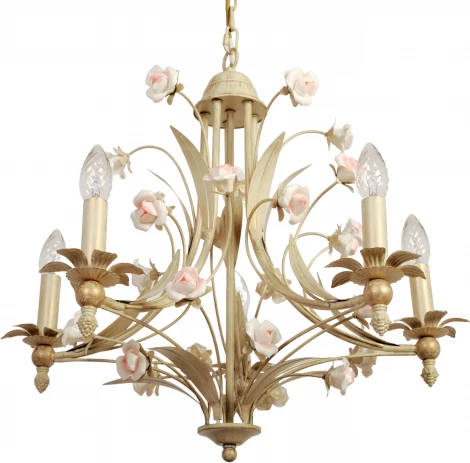 Подвесная люстра Abrasax Suzanne SD0843/5 (220V, на цепи, цветы, листья, розы)