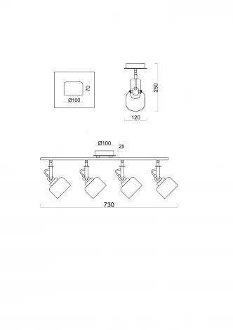 Спот Freya Evette FR5042CW-04B