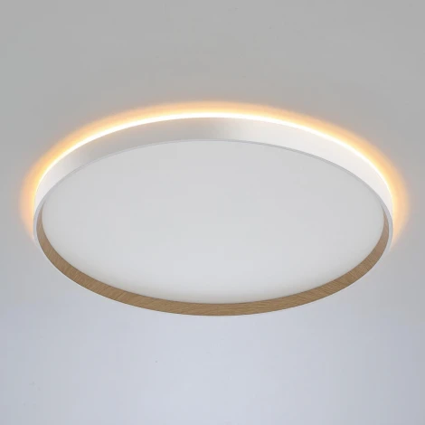 Настенно-потолочный светодиодный светильник IP40 Citilux Etalon CL750500R Белый+Бук с пультом и RGB подсветкой