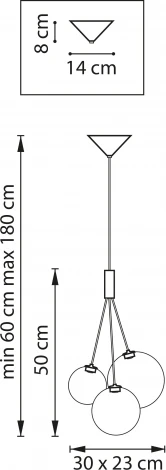 Подвесной светильник Lightstar SIMPLE LIGHT 801030 (LED, 220V, на проводе, шарики)