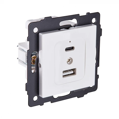 Розетка USB A+C 20W белый Kollinger REA-037WH для Aspekt, Eleganz, Reflex