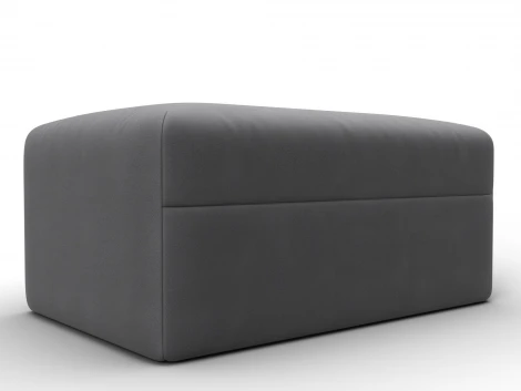 Модуль пуф Лига-060 НПБ (ЛДСП,Брус,Фанера,Замша/Серый) Лига Диванов 129581