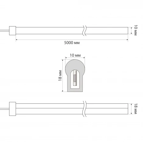 Светодиодная лента Uniel ULS-N22 5M/RGB/1.5M IP67 RRP50C01