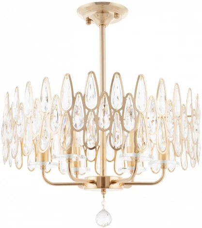 Подвесная люстра хрустальная на штанге Arte Milano Sorrento-2009 372009/6/250/490 GD (220V)