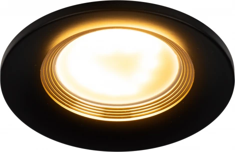 Встраиваемый точечный светильник ЭРА KL107 BK/GD (12V, круглые)