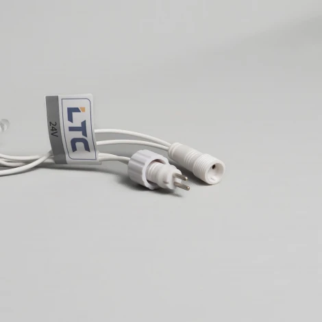 Гирлянда Нить 10м тепло-белая 24В, 100 LED, провод белый каучук 2,3мм, IP65 Laitcom ECO100-8-1WW