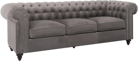 Диван Chester Classic ОГОГО (арт.665428), (Ткань/Серый)