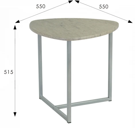 Стол журнальный BeautyStyle 11 серый шпат/металл от фабрики Mebelik