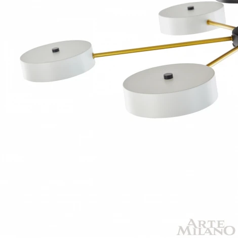 Потолочная люстра на штанге Arte Milano Ferrara 252006/6 Bk/Wh (LED, 220V, круглые)