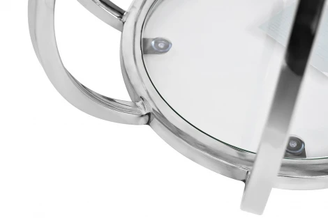 13RXET4037-SILVER Стол журнальный стекло прозр./серебро d50*60см Garda Decor
