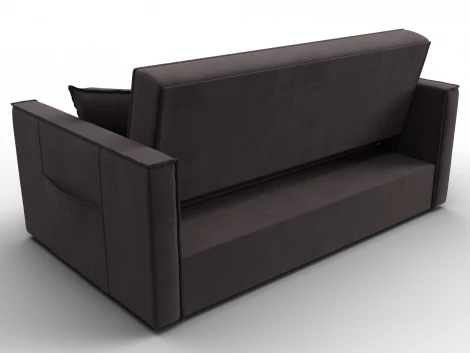 Диван прямой Лига-104 (140) (ЛДСП,Брус,Фанера,Велюр/Коричневый) Лига Диванов 134872
