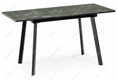 Стеклянный стол Woodville Агни 110 королевский мрамор / черный матовый 453136