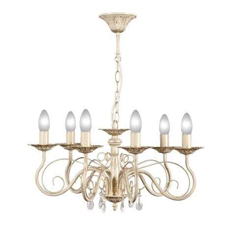 Люстра подвесная Day&Night, 6 ламп, бежевый с золотом и прозрачным