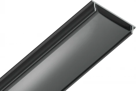 Алюминиевый профиль накладной гибкий для светодиодной ленты до 15мм Ambrella Illumination GP1600BK/BK