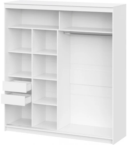 Шкаф-купе Woodville Лайн 2 белый текстурный 538141