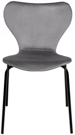 Стул Seven тёмно-серый велюр с чёрными ножками Bradex Home RF 0256