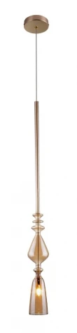 Подвесной светильник Crystal Lux New SP1 B AMBER (220V, на проводе, бокалы)