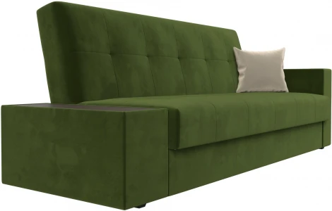 Диван-книжка Лига-020 стол слева (Зеленый,Бежевый/Микровельвет) Лига Диванов арт.118498L