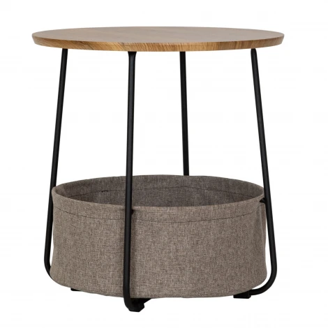 Стол журнальный Саут 11Д дуб вотан/черный Mebelik 009859