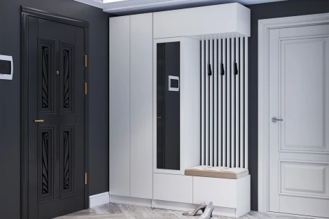 Шкаф ТЭКС для одежды Руэлла, Белый