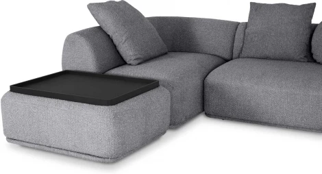 Диван Fabro ОГОГО (арт.853891), (Букле,Ткань/Темно-серый)